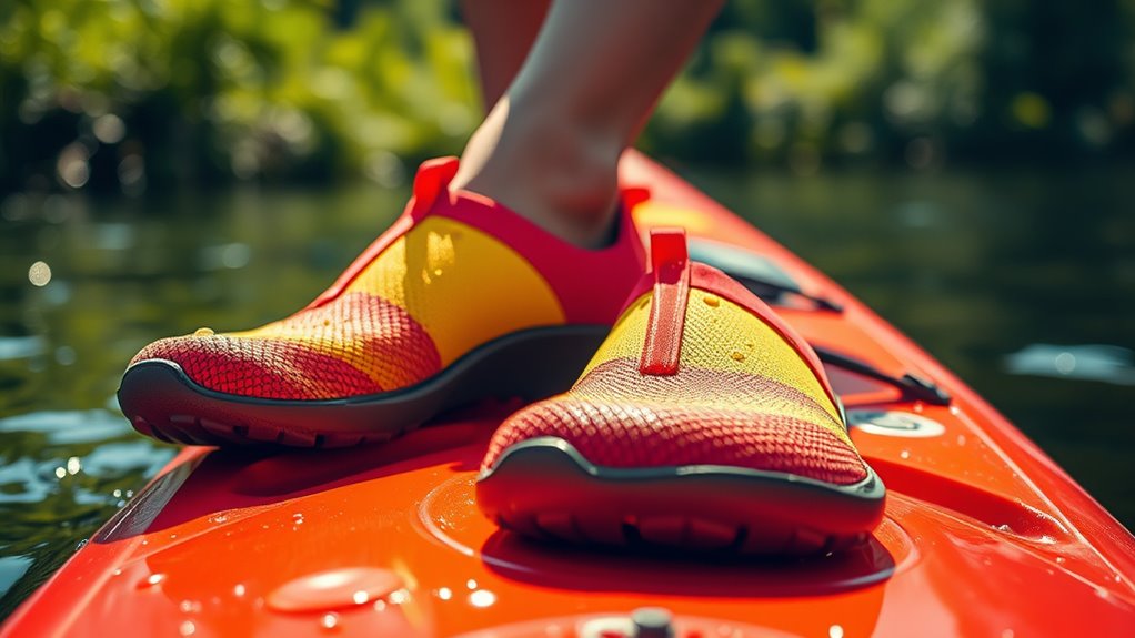 secure grippy quick drying footwear