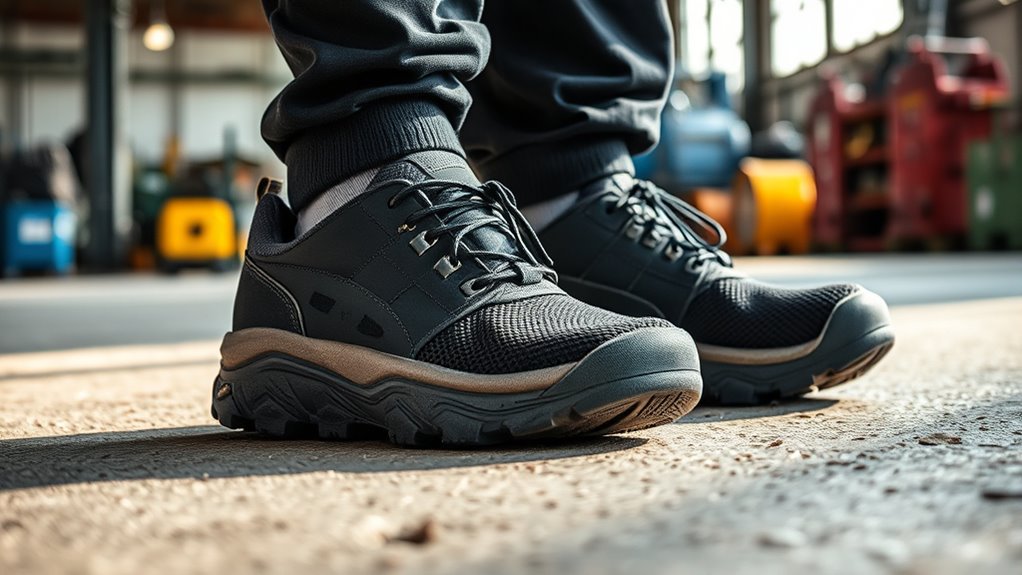 supportive breathable work footwear